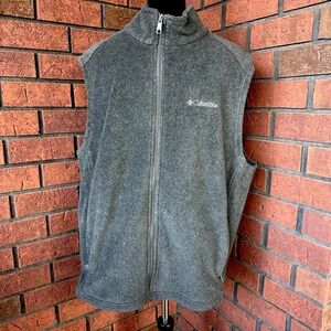Columbia Zip Up Fleece Vest, Men’s size L